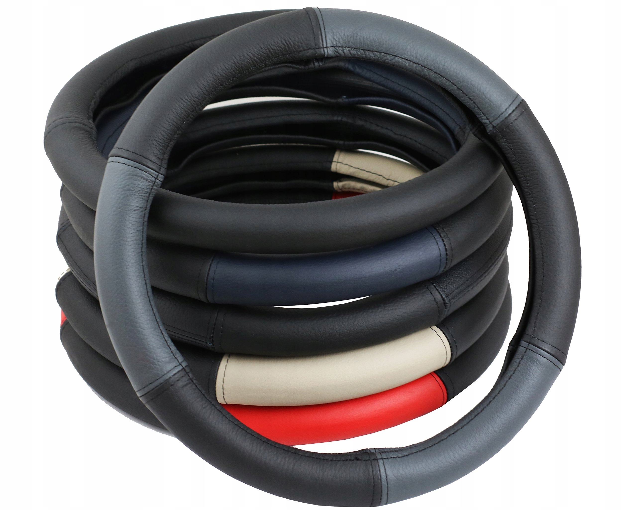 SKÓRZANY POKROWIEC NAKŁADKA NA KIEROWNICĘ SKÓRA Producent Pok-ter