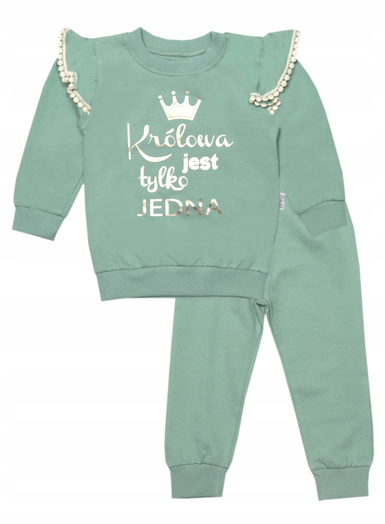 

Komplet Dresowy Z Napisem Bluza Spodnie 92