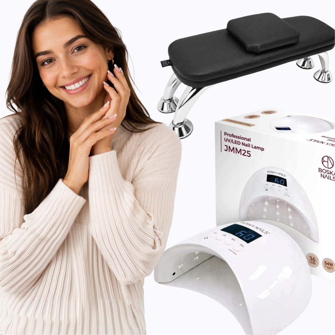 Zestaw Lampa Do Paznokci Professional Podpórka Do Manicure Boska Nails
