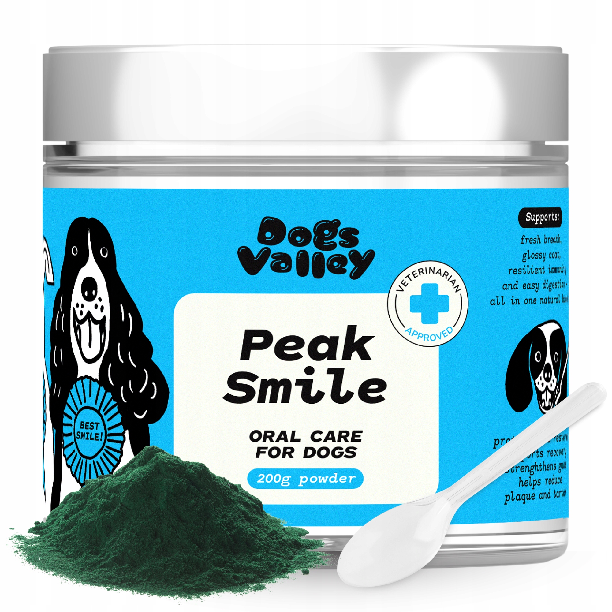 Peak Smile – mořské řasy na zubní kámen, svěží dech – pes