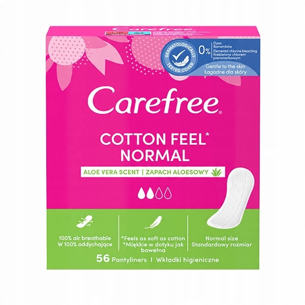 

Carefree Wkładki Higieniczne Cotton Aloe 56szt
