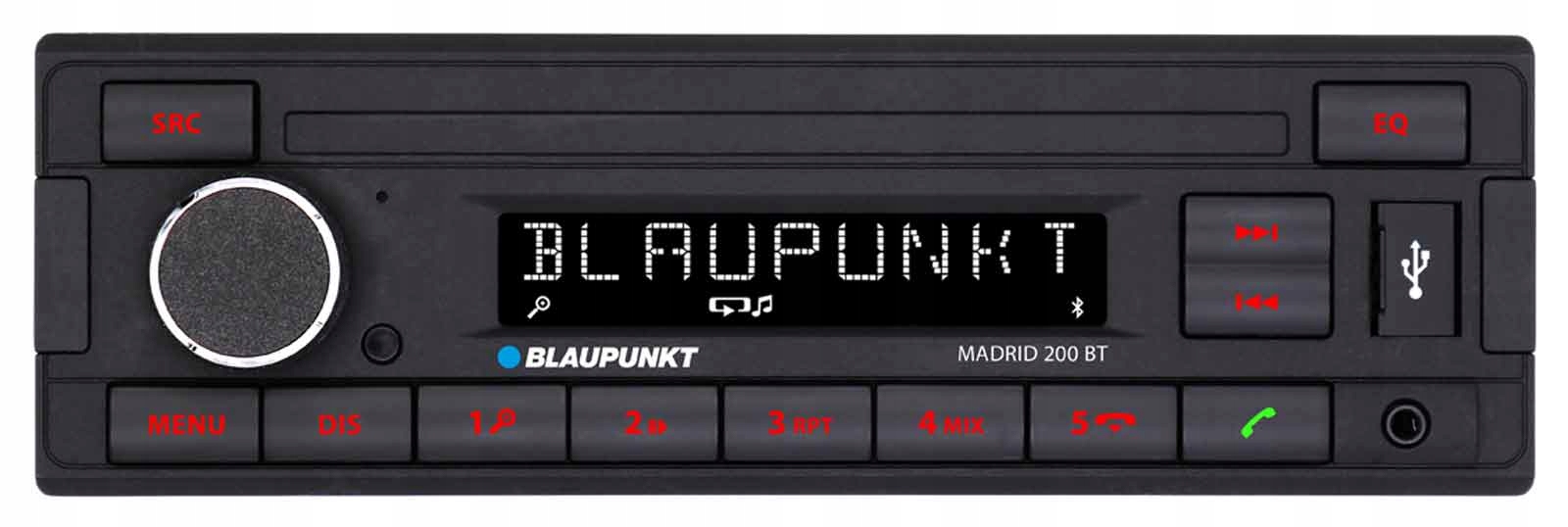 Blaupunkt Madrid 200 Bt autorádio MP3 Usb Bluetooth Klasické Retro