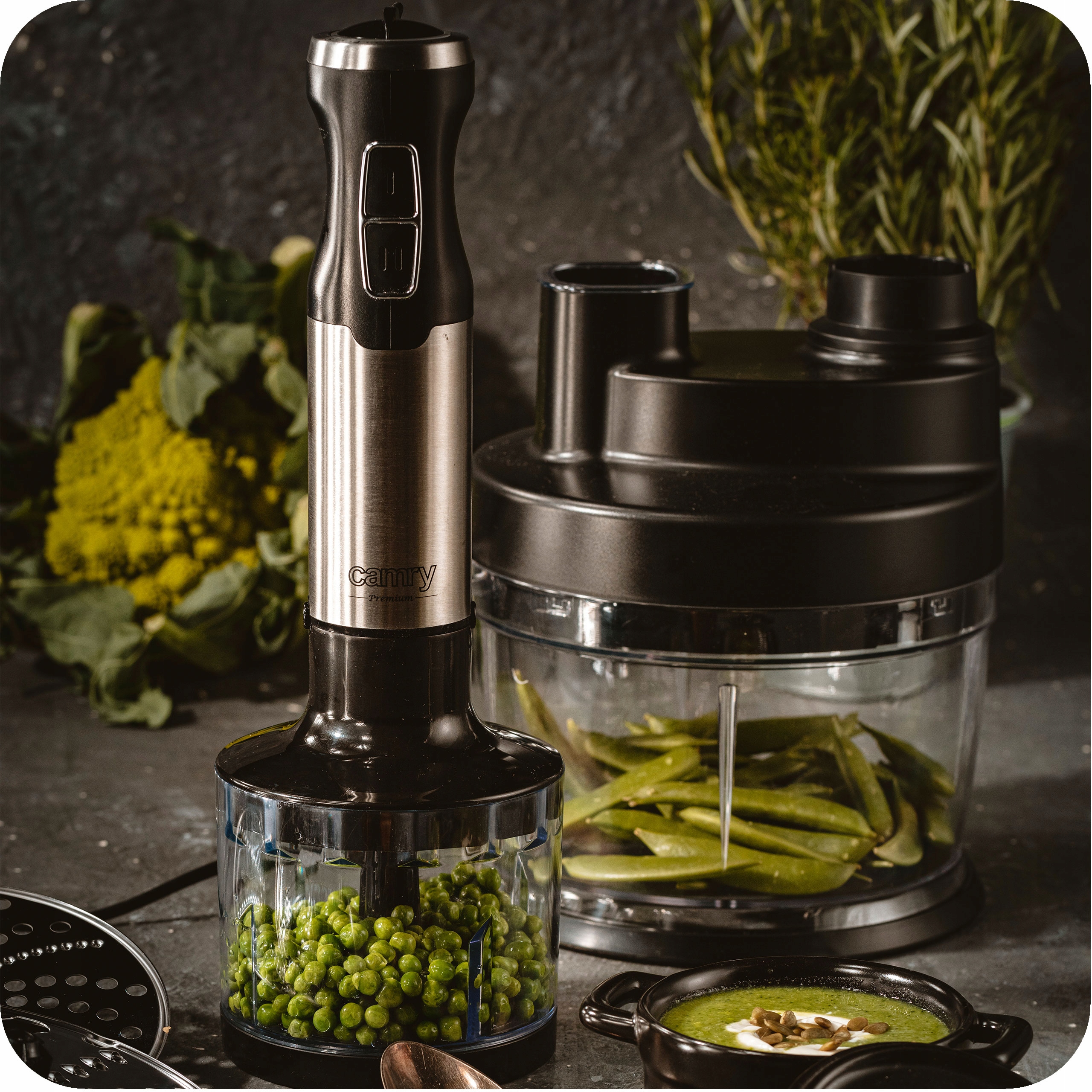 Blender Ręczny 1600W CR4623 Zestaw z Rozdrabniaczem i Akcesoriami
