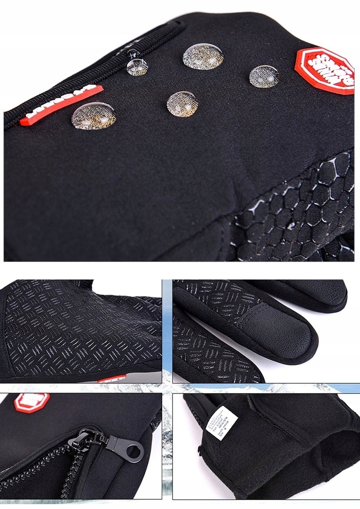 RĘKAWICZKI rękawice SPORTOWE wodoodporne CIEPŁE do bieganie ROWER XL Marka inna