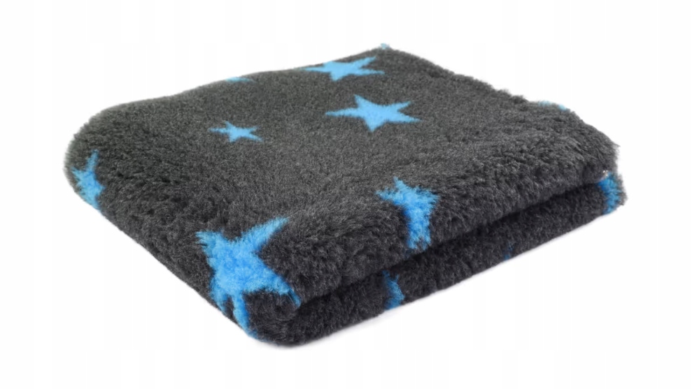 Levně DryBed Blovi VetBed A+ pelíšek grafit s modrými hvězdičkami M 100x75cm
