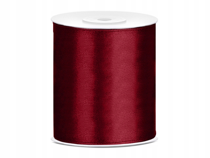 

Tasiemka satynowa, bordo, 100mm/25m