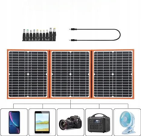 Panel Słoneczny Ładowarka Solarna Turystyczna Przenośna Na Kemping 60W Kod producenta X