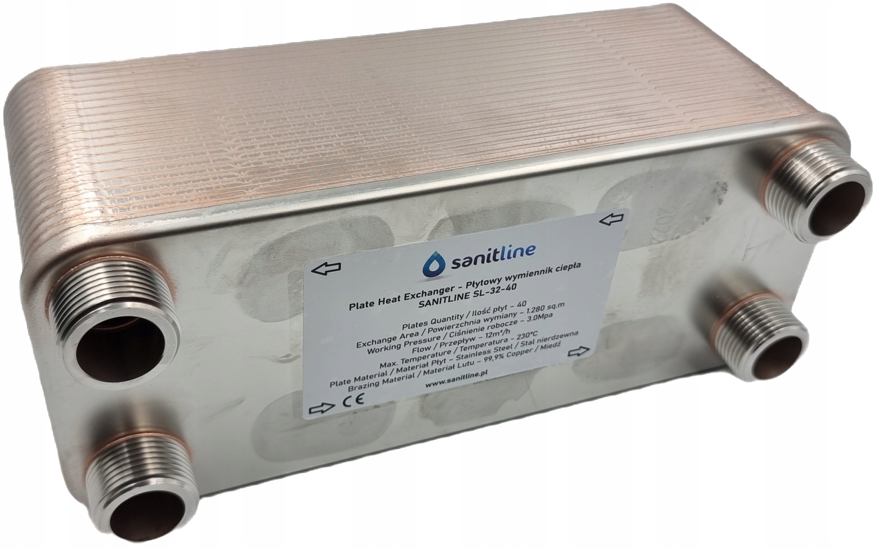 Wymiennik Ciepła Sanitline 40 Płytowy 85kW 4 x 1"
