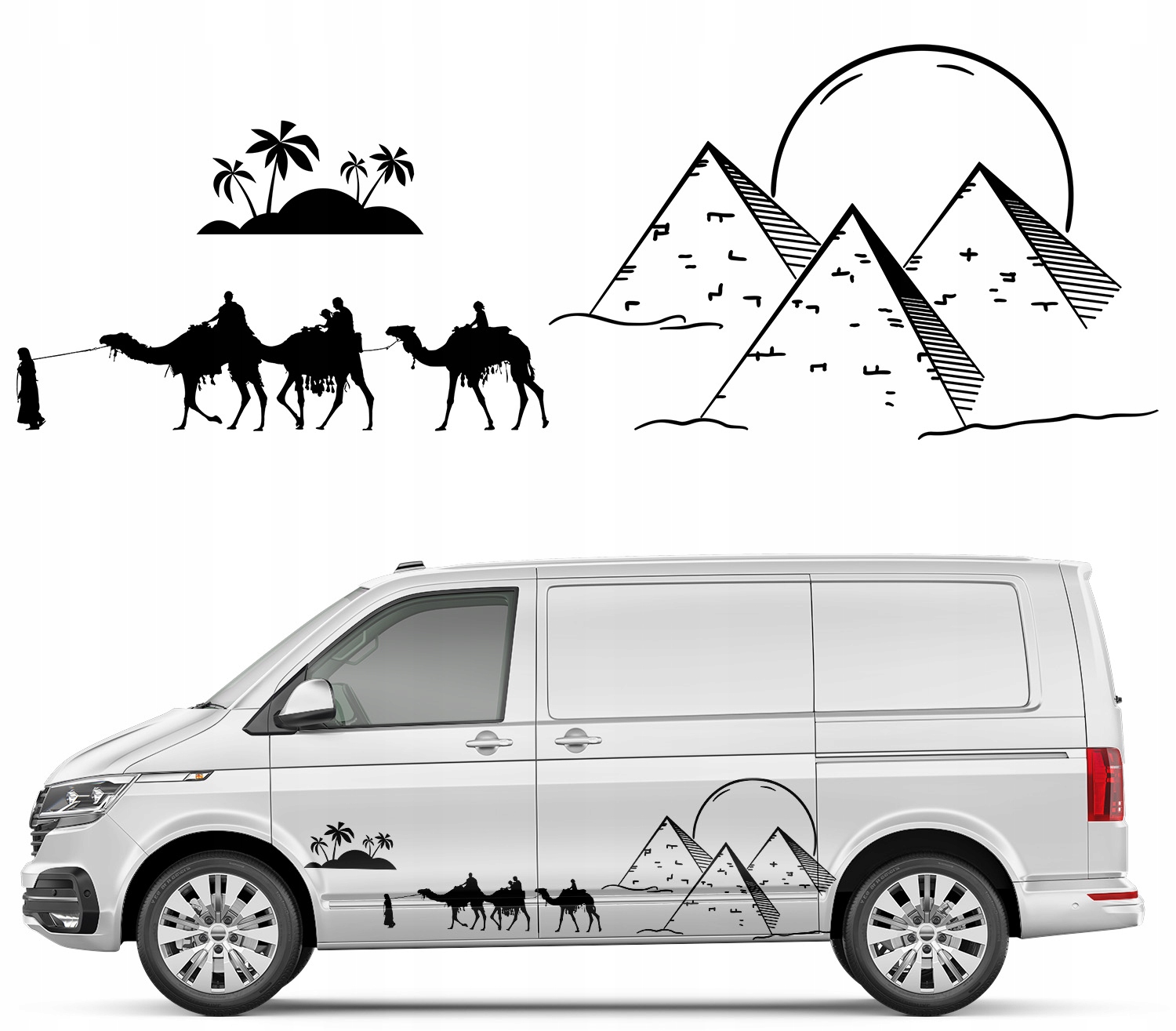 1x Samolepka na auto Egypt Pyramidy 84x154 cm