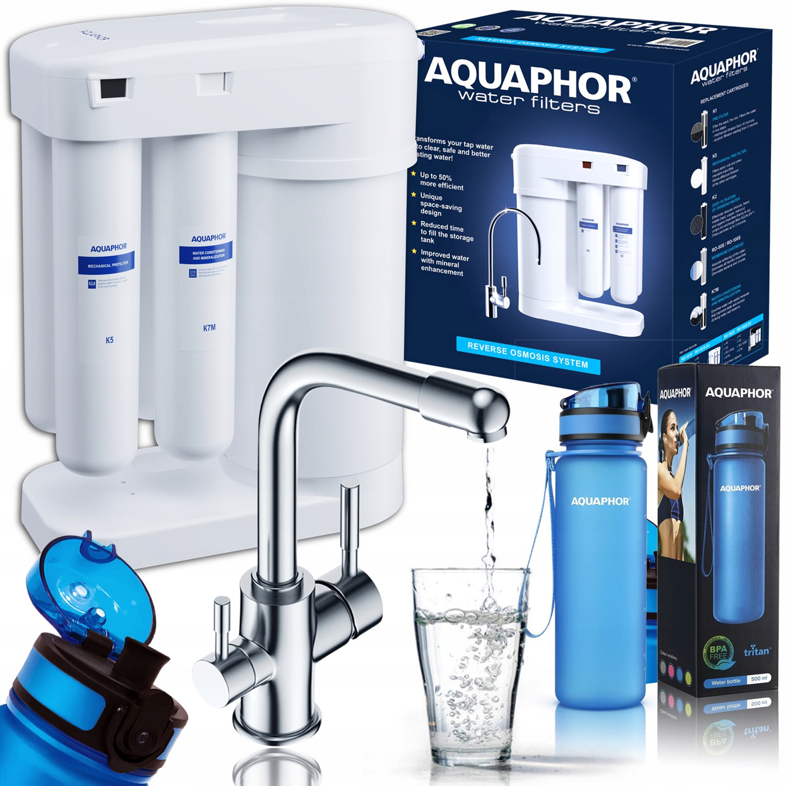 Vodný Filter Aquaphor Morion RO-101S Batéria C126 Systém Reverzná osmóza