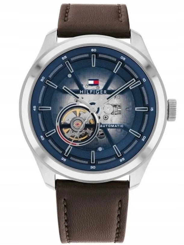 Pánské Hodinky Tommy Hilfiger 1791888 Kožený Pásek 50 M Box Pro Kluka