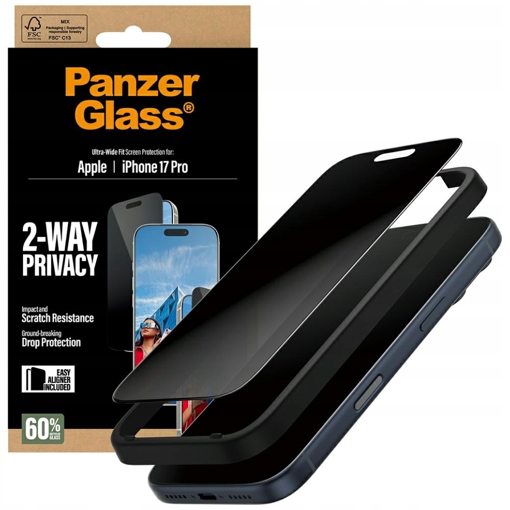 PanzerGlass EasyAligner sklo S Privátním Filtrem aplikátor pro iPhone 17 Pro