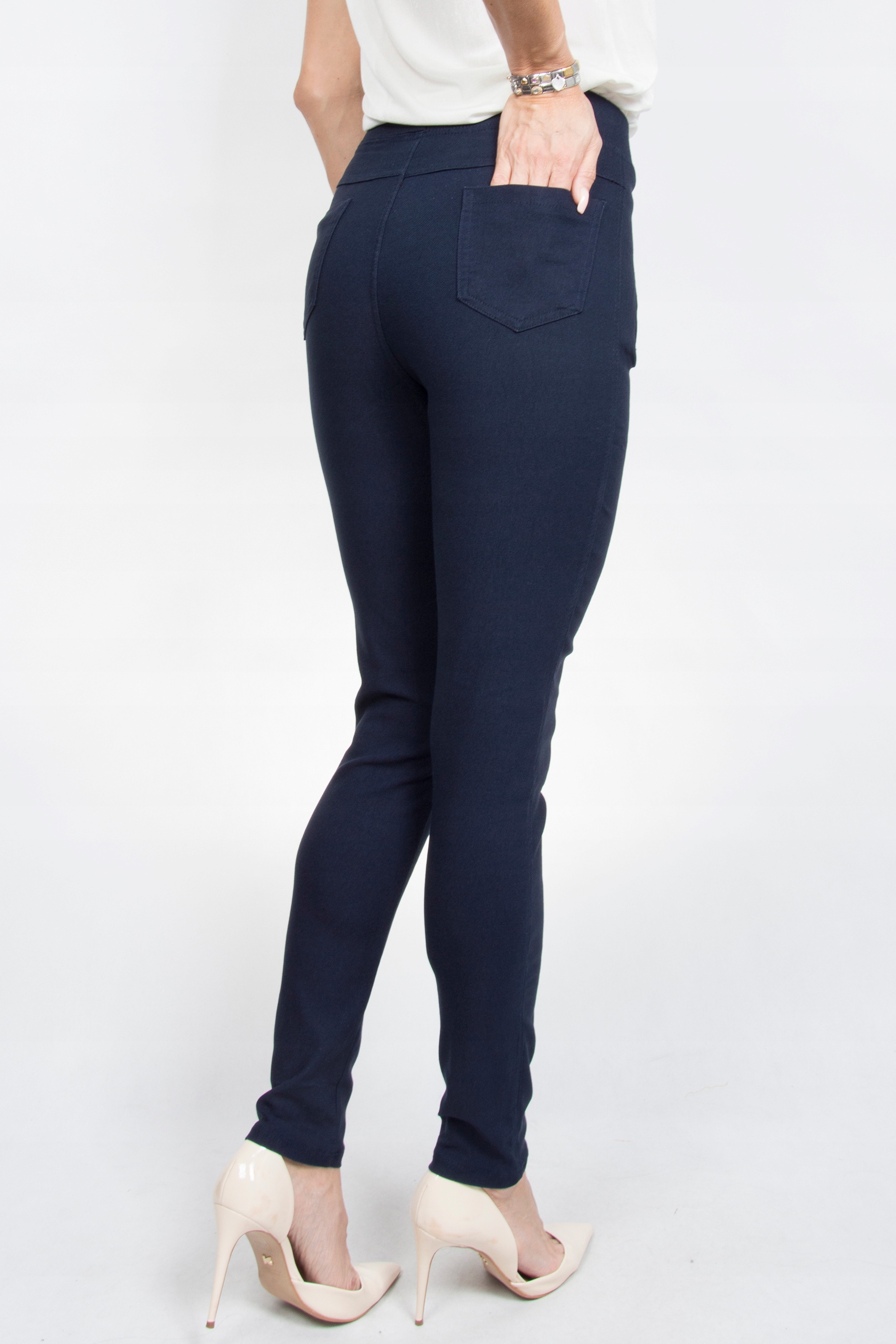 GL02_G DAMSKIE SPODNIE WYSZCZUPLAJĄCE r.XL/XXL Odcień granatowy