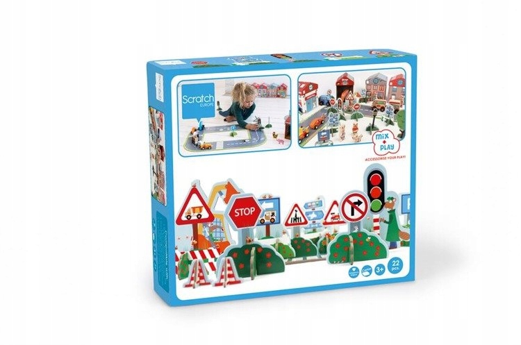 Scratch, Mix&Play - Znaki drogowe Rodzaj pojazdu znak drogowy, sygnalizator