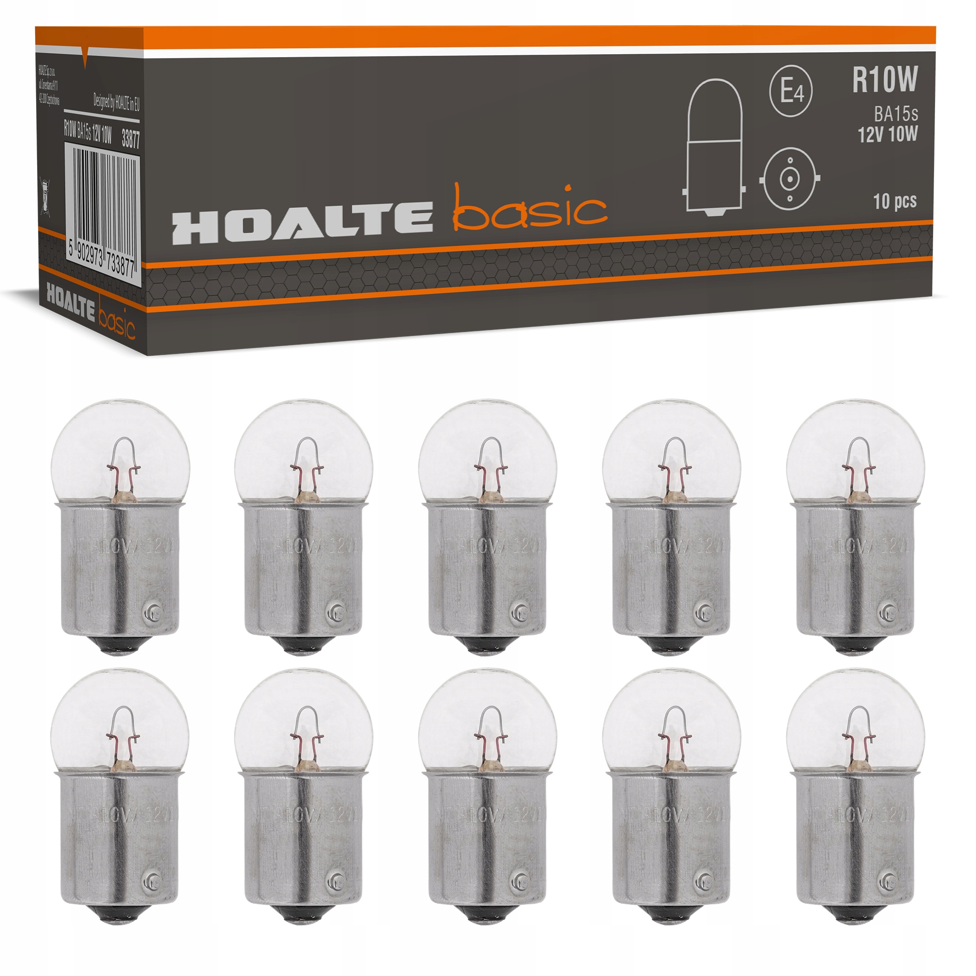 

Żarówki R10W G18 Hoalte BA15s 10W 12V 10x żarówka
