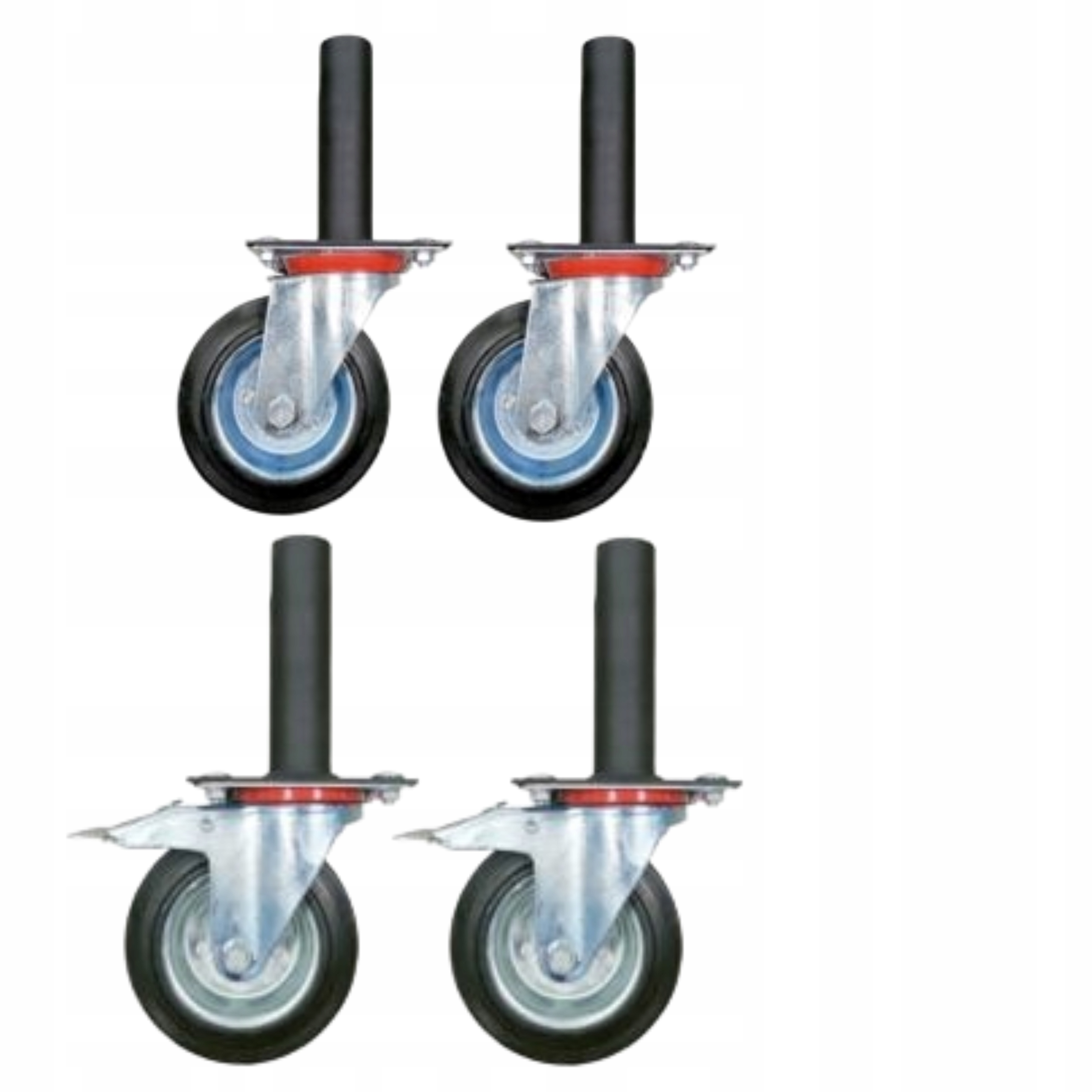 Kolečko fi 160 mm komplet s podstavcem pro varšavské lešení sada 4ks