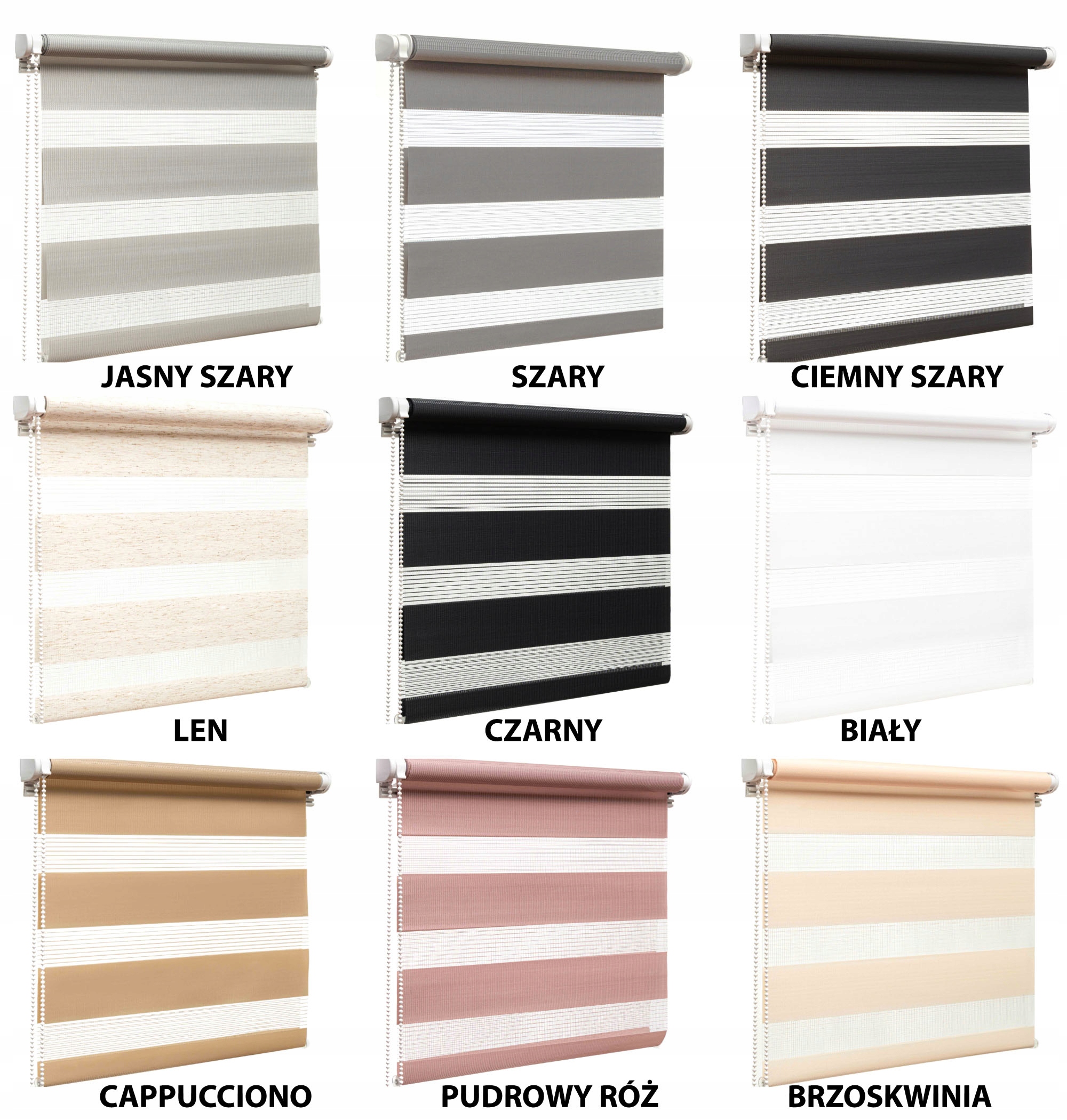 ROLETA ROLETY DZIEŃ NOC 75x150 CM Z NAPINACZEM NA WYMIAR– WYBÓR KOLORÓW Marka inna