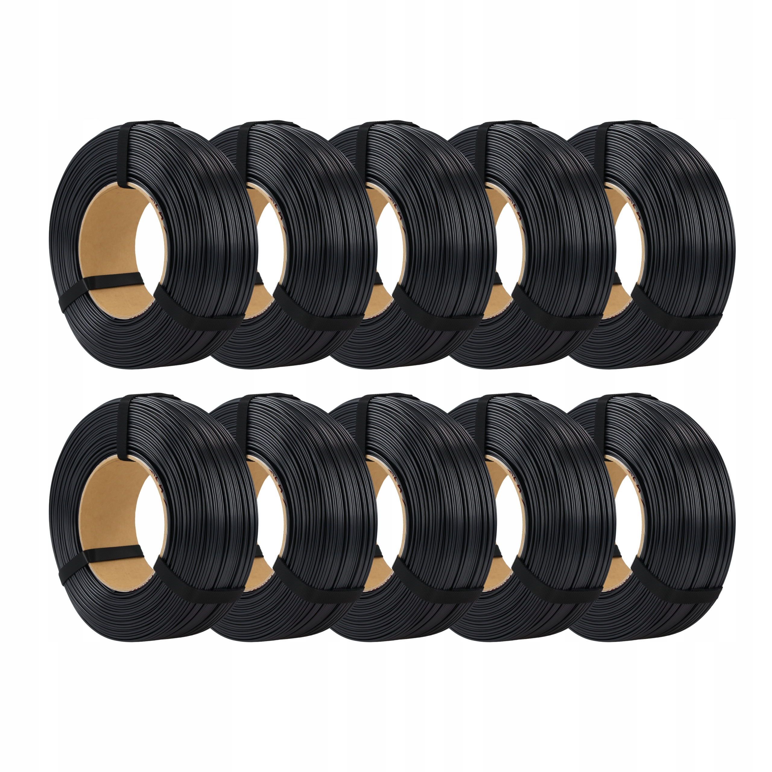 Filament 3D Megapack 10x1kg ReFill Pet-g Standard Black 1,75mm 10kg Petg
