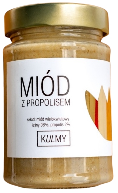 Med s propolisem – přírodní, čerstvý, 350 g – Miód od Kulmy