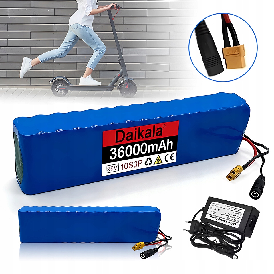 18650 36V 36000mAh Akumulator litowo-jonowy 103P 36V 500W XT30 z ładowarką