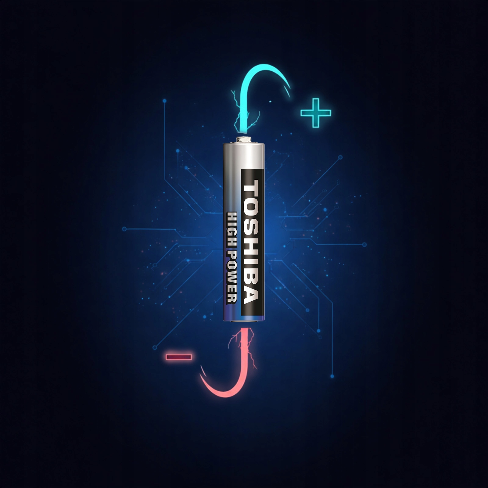 20x Bateria Alkaliczna AAA LR03 R3 1,5V High Power Japońska Toshiba Wydajna Symbol baterii AAA (R3)