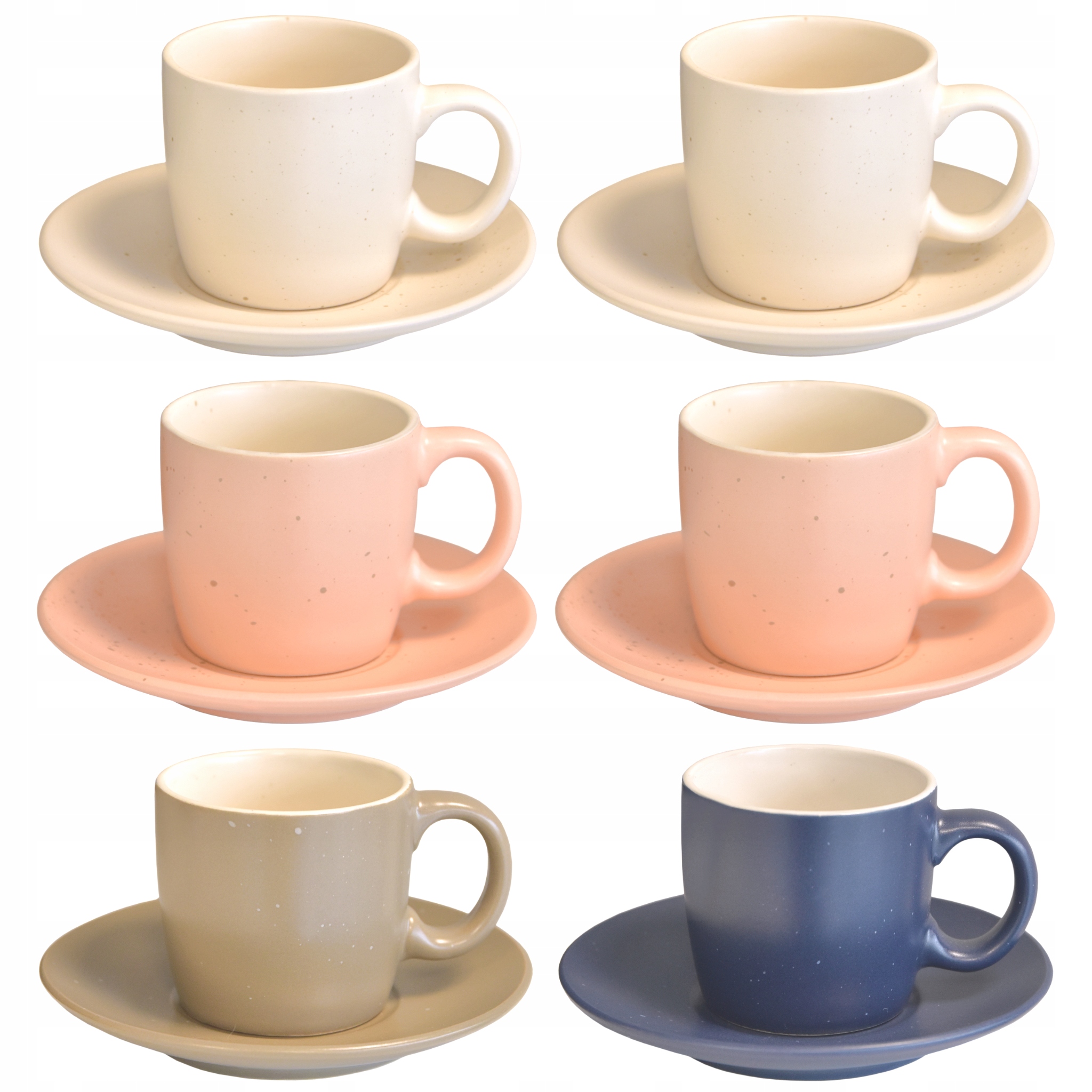 

Kubek Zestaw 6SZT Do Kawy Herbaty Ceramiczne 130ML