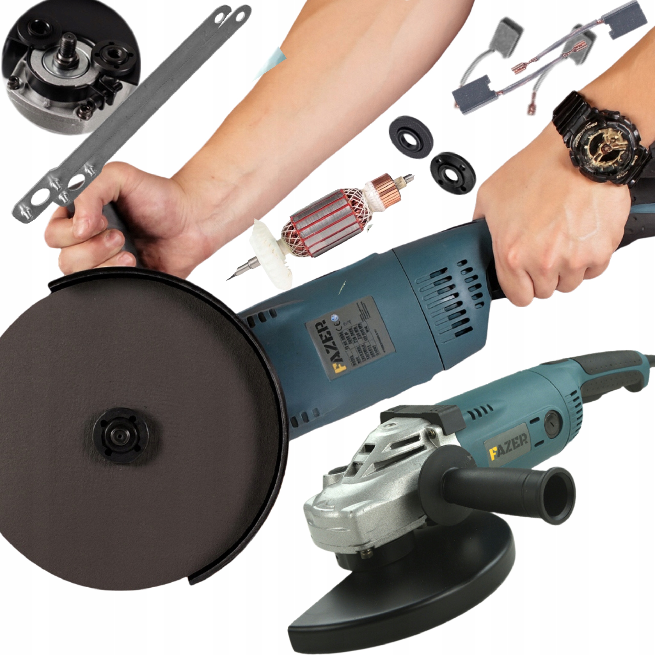 Úhlová Bruska Bruska Síťová Diaxová S Regulací Volného Startu 3000 W