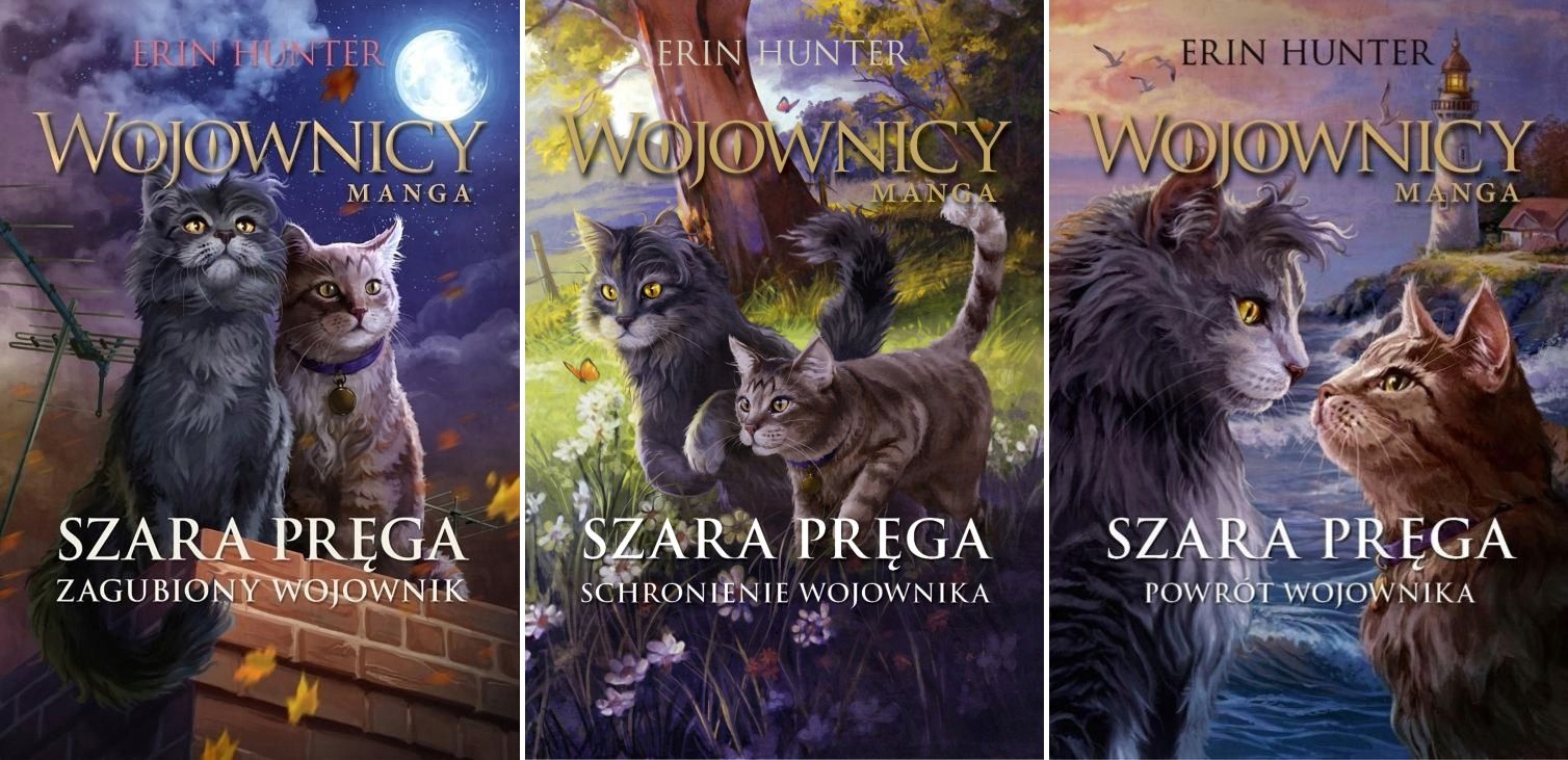 

Wojownicy Manga Szara Pręga Trylogia Erin Hunter