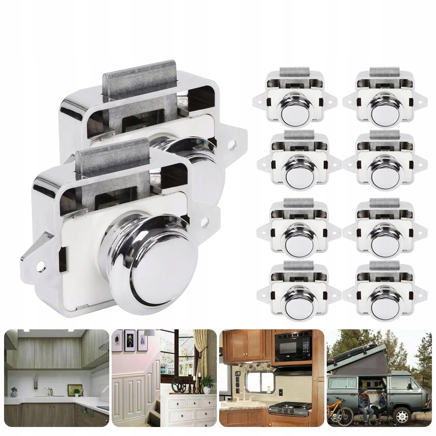 10 x Zámek skříňky zásuvky pro karavan karavanu