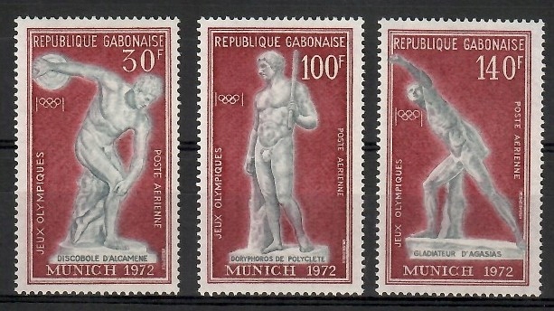 Gabon 1972 Mi 470-472 Czyste **