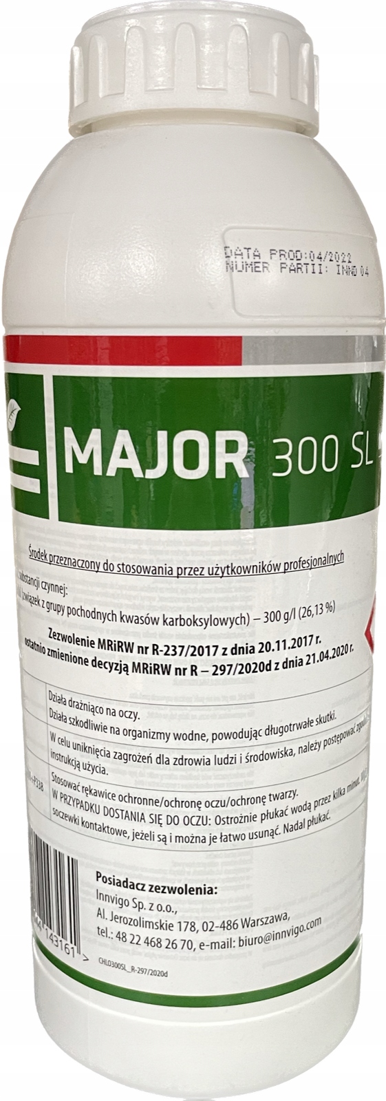 

Środek chwastobójczy Major 300SL 1L