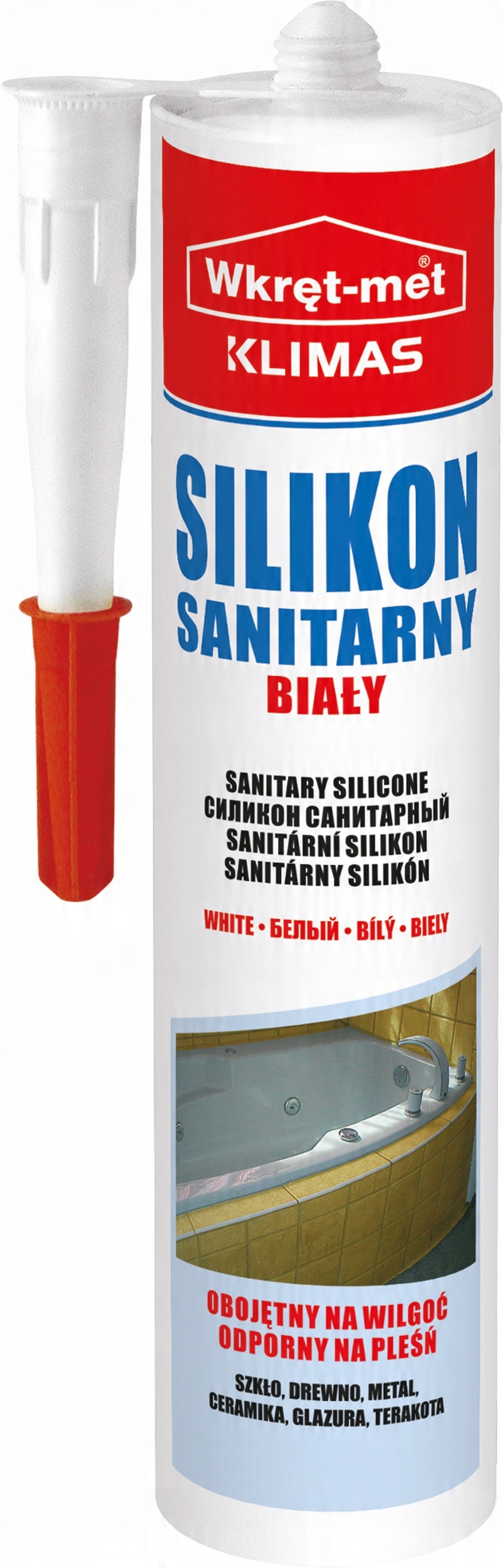 

Silikon sanitarny Klimas biały trwały 310 ml