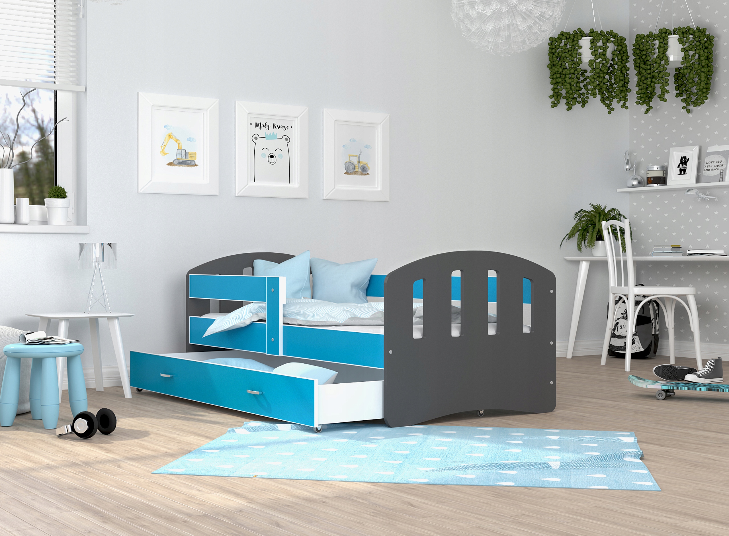 Łóżko HAPPY 180x80 + szuflada + materac Marka AJKmeble