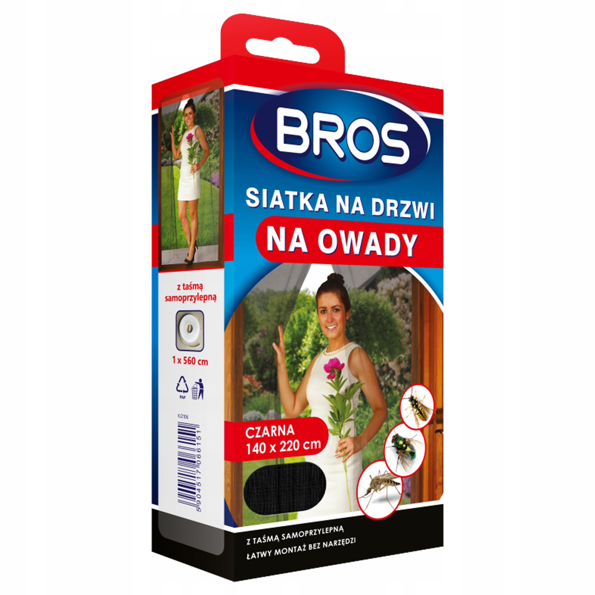 

Bros Siatka Magnetyczna Na Drzwi 140x220 Czarna