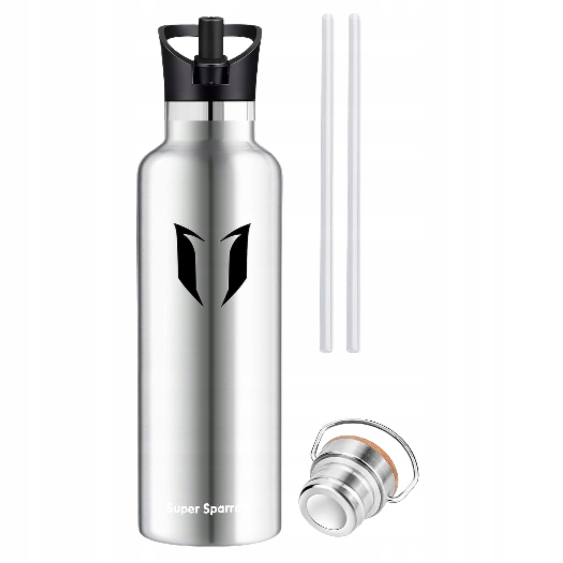 Termoláhev Láhev Na Pití stříbrná 750 ml s vysokou tepelnou izolací