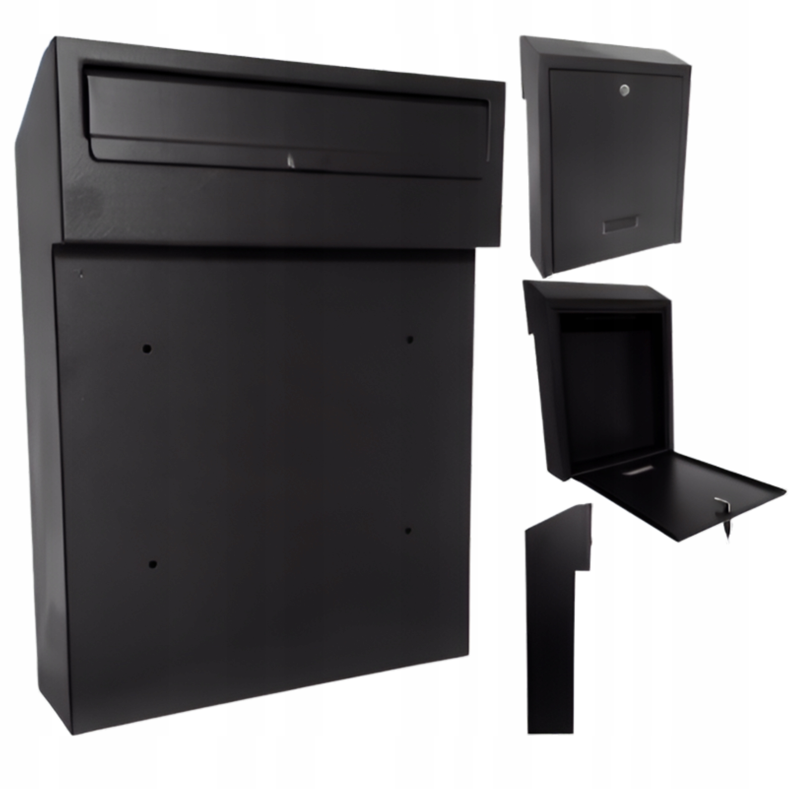 Poštovní Schránka Průchozí Oboustranná Černá Velká Na Oplocení