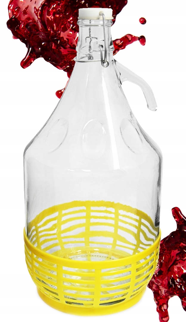 

Balon Dama z Klipsem butla na wino w koszyku 5L