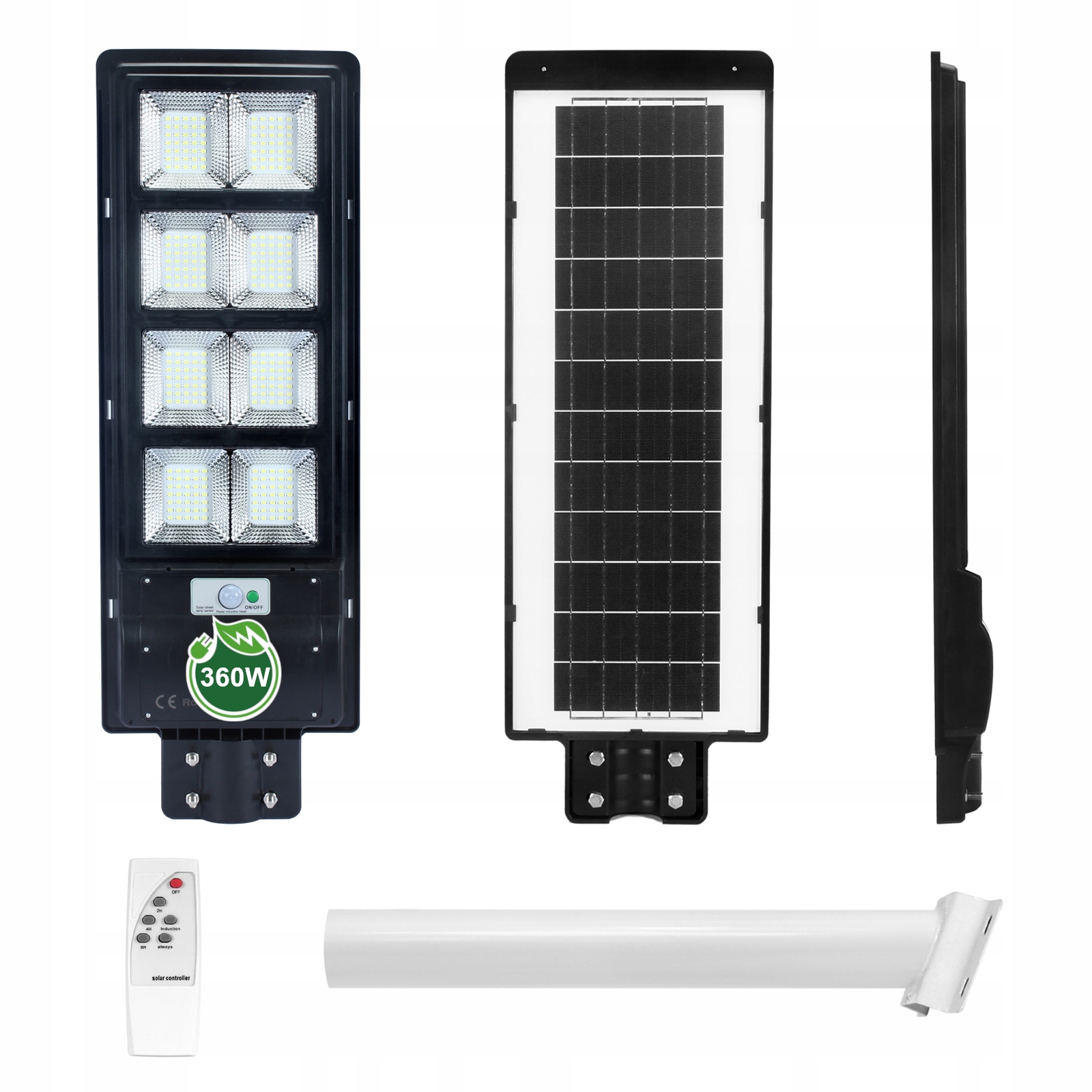 

Lampa Solarna Uliczna Latarnia 360W Pilot Uchwyt