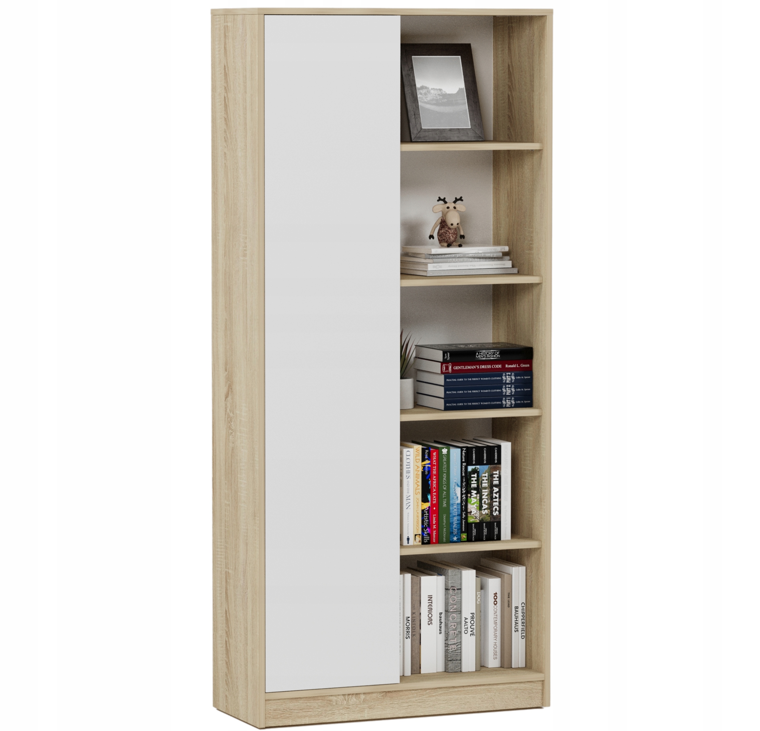 Kancelářský Regál Na Knihy 1 Dveře 3 Police Son MIX B-5