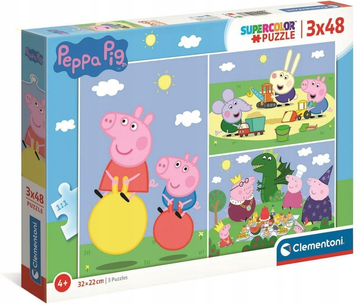 Puzzle Świnka Peppa Pig 3x48 el.