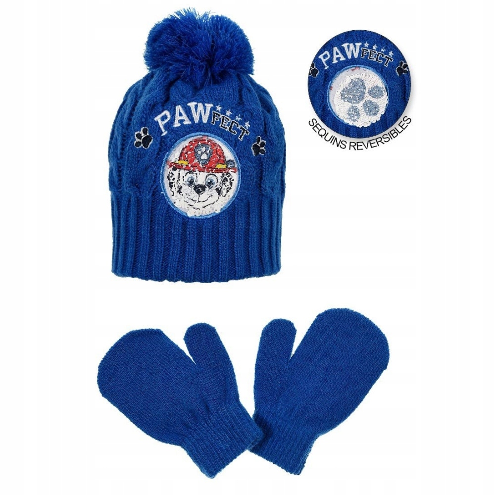 

Komplet Niemowlęcy Czapka Rękawiczki Psi Patrol 48