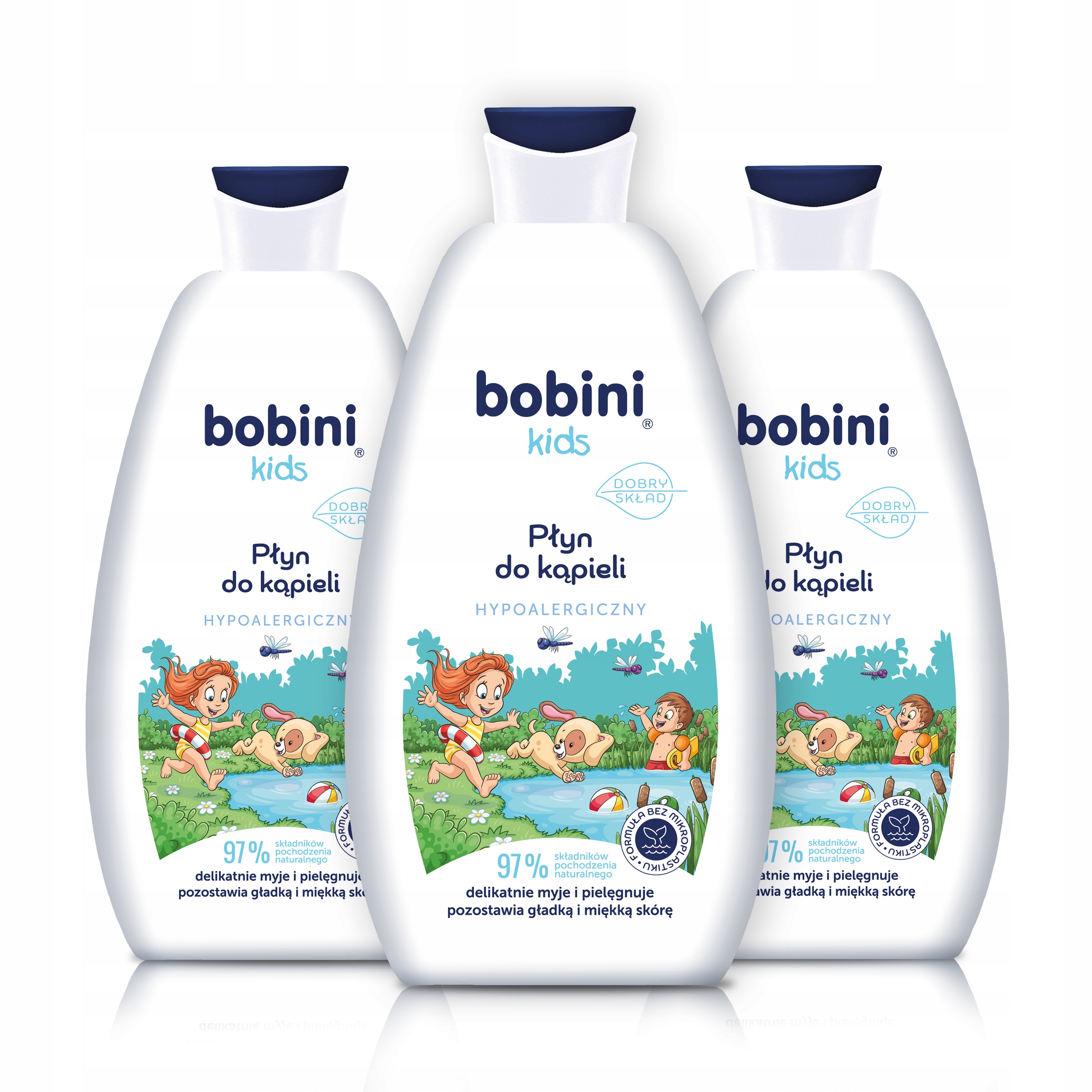 Bobini Kids Hypoalergiczny Płyn do Kąpieli dla Dzieci 1+ 3x500ml