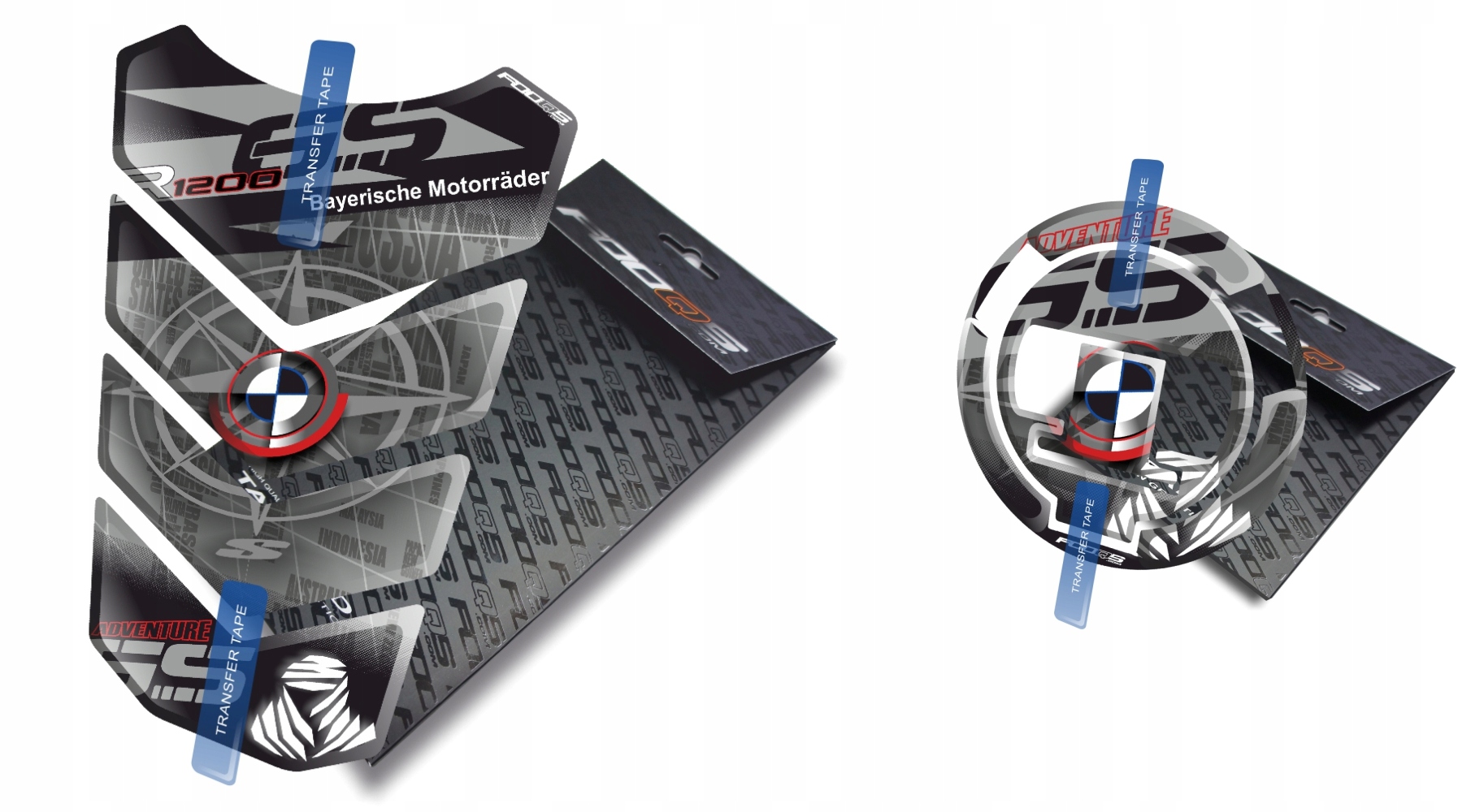 Tank-pad Cap-pad od firmy Fooqs pro Bmw R-1200-GS Adventure Stříbrný