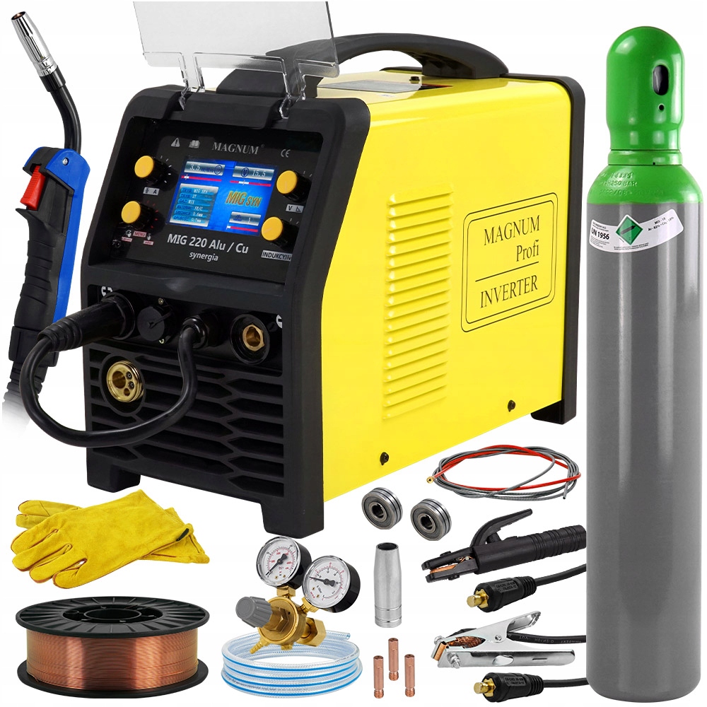 Spawarka migomat Magnum Mig 220 Alu Synergia Mma Tig DC Mag 230V