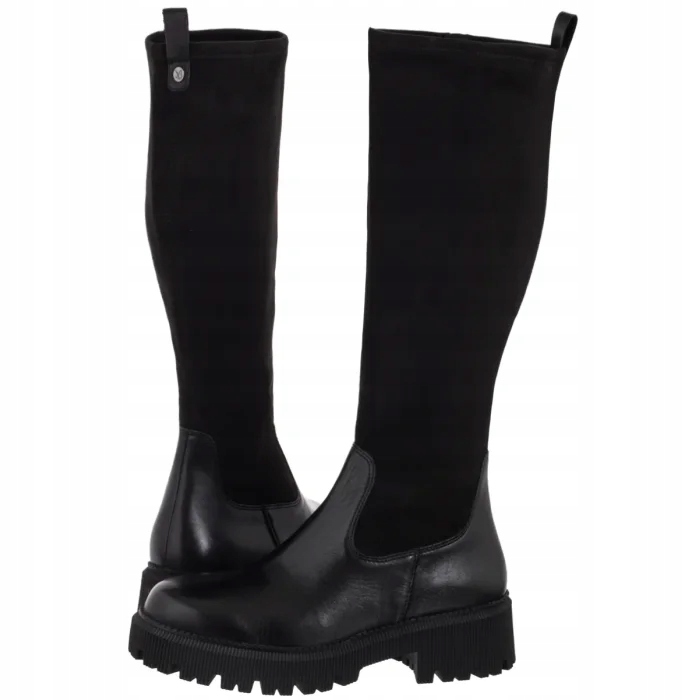 Dámské kožené kozačky Caprice černé 2-26509-43 019 Black