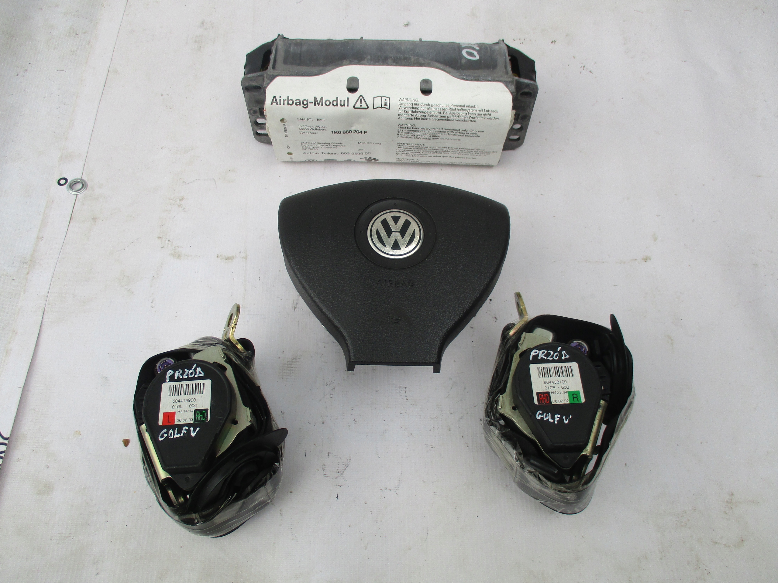 airbag tenditori VW Golf V 1K0