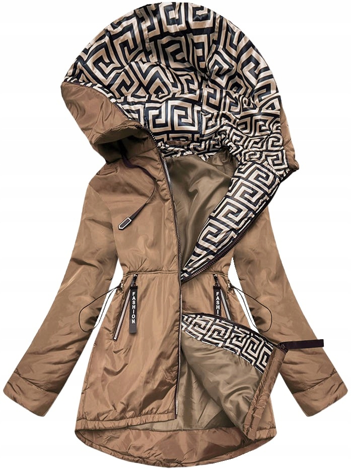 Lehká Péřová Bunda B8037 Camel/béžová