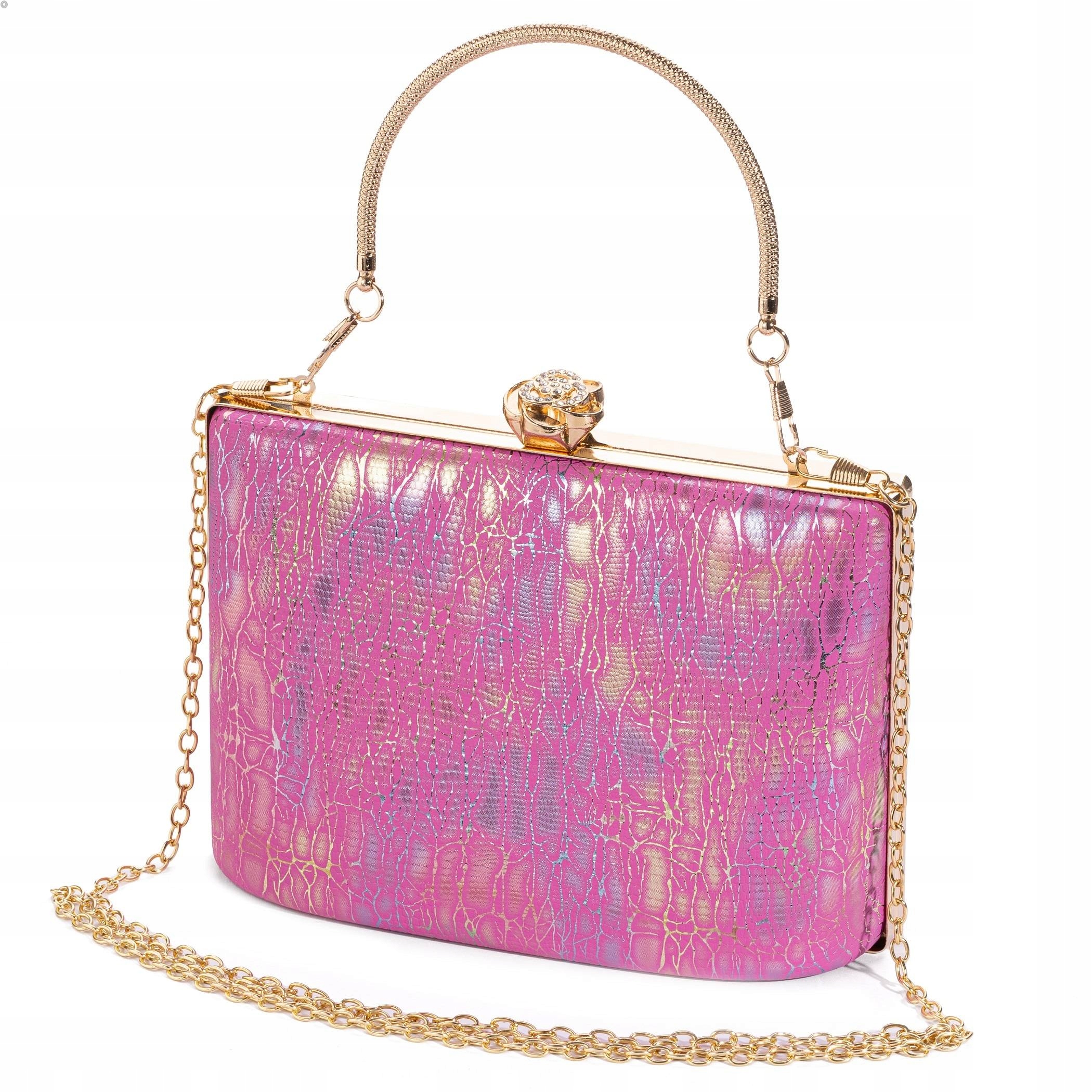 TOREBKA WIZYTOWA PUZDERKO MAŁA ELEGANCKA TORBA WIECZOROWA NA BIGIEL BOX