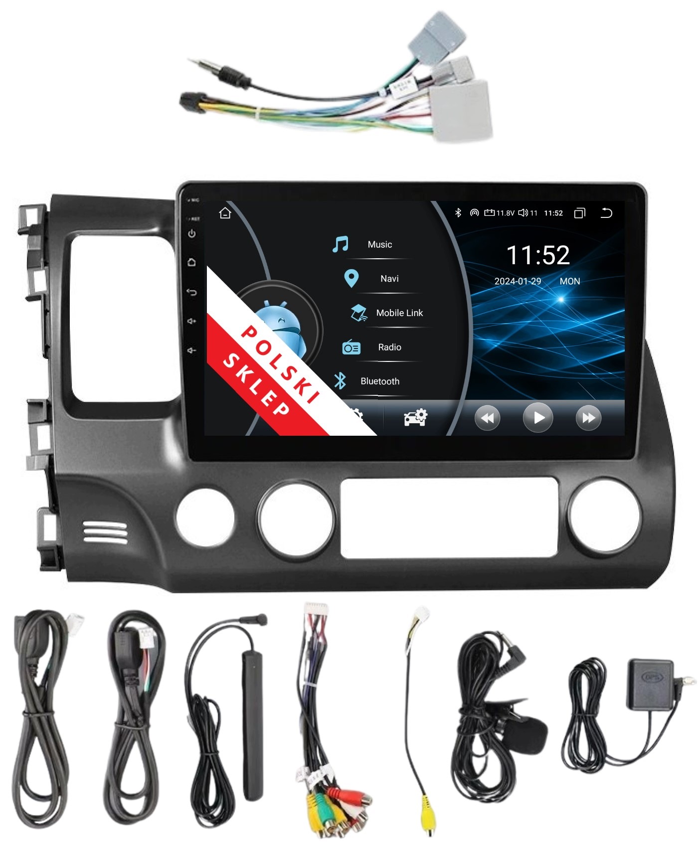 Rádio 2DIN Navigácia Android Honda CIVIC 8 VIII 2/32 Gb Dsp Carplay Lte