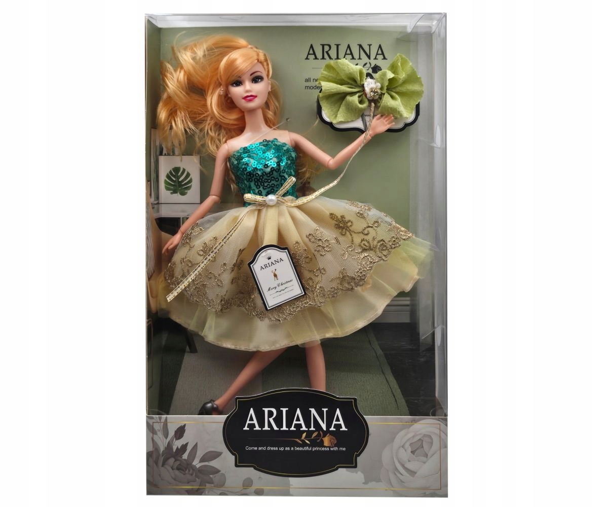 LALKA ARIANA W SUKNI BALOWEJ + AKCESORIA - 30 CM